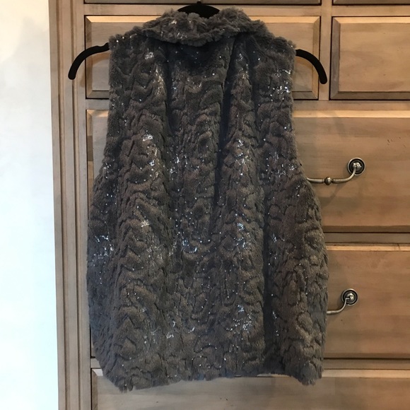 Betsey Johnson sparkle vest, size L - Picture 2 of 6